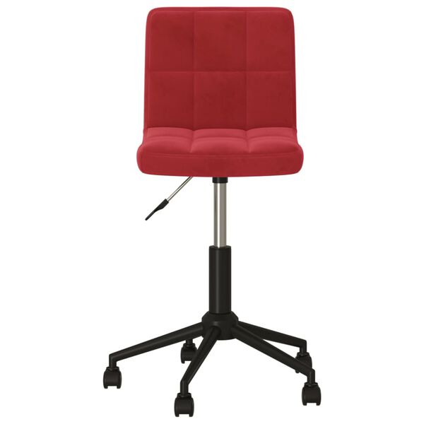 vidaXL Chaise pivotante de salle &agrave; manger Rouge bordeaux Velours