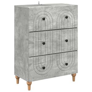 vidaXL Armoire &agrave; tiroirs Gris b&eacute;ton 66 x 34,5 x 90 cm