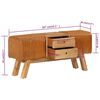 vidaXL Banc de bok Marron 107 cm Cuir de chèvre véritable