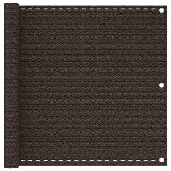 vidaXL &Eacute;cran de balcon Marron 90x300 cm PEHD