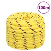 vidaXL Corde de bateau Jaune 20 mm 100 m Polypropyl&egrave;ne