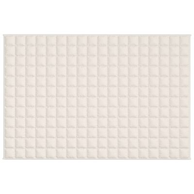 vidaXL Couverture lestée Crème clair 122x183 cm 5 kg Tissu