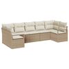 vidaXL Ensemble de Canap&eacute;s avec coussin 7 pcs Beige polyrotin