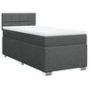 vidaXL Sommier &agrave; lattes de lit avec matelas Gris fonc&eacute; 100x200cm Tissu