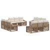 vidaXL Ensemble de canap&eacute; de jardin 12 pcs Beige polyrotin