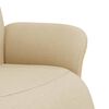 vidaXL Fauteuil inclinable avec repose-pied cr&egrave;me tissu