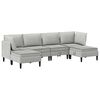 vidaXL Ensemble de meubles pour le salon 6 pc Gris clair Tissu