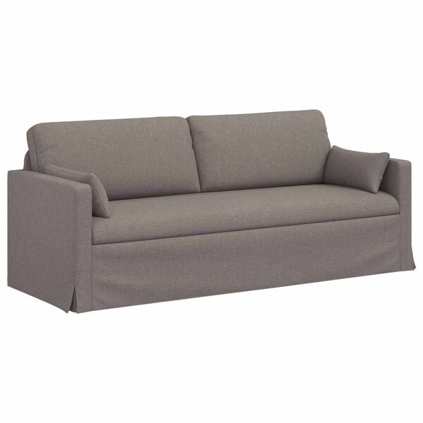 vidaXL Canap&eacute; 180cm Taupe M&eacute;tал