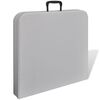 vidaXL Table de jardin pliable 122 cm blanche en HDPE