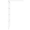 vidaXL Paroi de douche Blanc 140x195 cm Verre ESG transparent