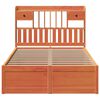 vidaXL Cadre de lit sans matelas cire marron 120x200cm bois pin massif