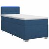 vidaXL Lit de box spring avec matelas et LED Bleu 100 x 200 cm Tissu
