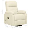 vidaXL Fauteuil de massage Cr&egrave;me Tissu