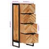vidaXL Armoire de salle de bain bois massif d'acacia et fer