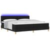 vidaXL Lit &agrave; ressort LED avec matelas avec LED Noir 200 x 200 cm tissu