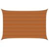 vidaXL Voile d'ombre Orange et marron 4,5 &times; 3 m 100 % polyester Oxford