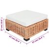 vidaXL Ensemble de canapés 14 pcs Rotin naturel