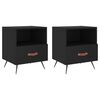 vidaXL Tables de chevet 2 pcs noir 40x35x47,5 cm bois d&rsquo;ing&eacute;nierie