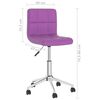 vidaXL Chaises &agrave; manger pivotantes lot de 4 violet similicuir