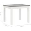 vidaXL Ensemble de table et chaises enfants 3 pcs Blanc et gris MDF