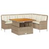 vidaXL Salon de jardin avec coussins 2 pcs beige r&eacute;sine tress&eacute;e