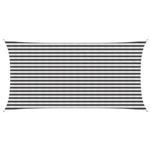 vidaXL Voile d'ombre Anthracite et blanc 2,5 x 5 m HDPE