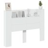 vidaXL Cabinet de T&ecirc;te de Lit avec LED Blanc 140 x 16,5 x 103,5 cm
