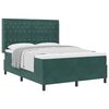 vidaXL Lit &agrave; ressorts avec matelas Vert fonc&eacute; 140 x 200 cm Velours