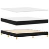 vidaXL Lit boxspring avec matelas avec matelas Noir 180 x 200 cm tissu