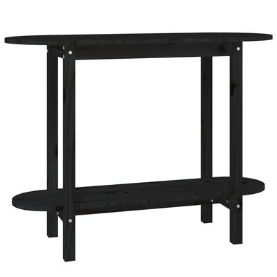 vidaXL Table console Noir 110x40x80 cm Bois massif de pin