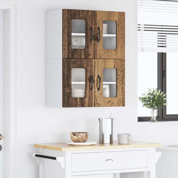 vidaXL Armoire de cuisine Kalmar 2 pcs Bois ancien 60 x 31 x 40 cm