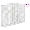 vidaXL Paniers &agrave; gabions arqu&eacute;s 10 pcs 300x50x220/240 cm fer galvanis&eacute;