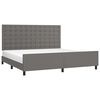 vidaXL Cadre de lit sans matelas gris 200x200 cm similicuir