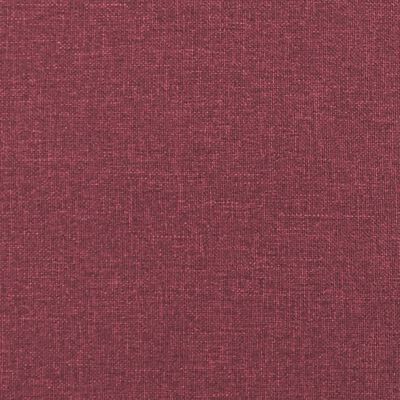 vidaXL Ensemble de canapés 3 pcs avec coussins Rouge bordeaux Tissu