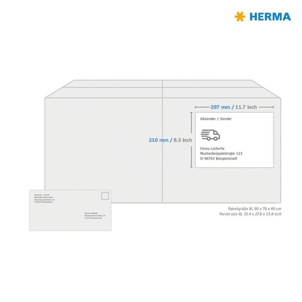 HERMA &Eacute;tiquettes permanentes PREMIUM A4 210x297 mm 100 Feuilles