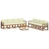 vidaXL Ensemble de canap&eacute;s d'ext&eacute;rieur 9 pc Naturel et Cr&egrave;me