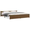 vidaXL Cadre de lit sans matelas marron miel bois massif 200x200 cm