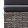 vidaXL Salon de jardin 5 pcs avec coussins résine tressée gris