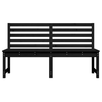 vidaXL Banc de jardin noir 157,5 cm bois massif de pin