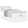 VidaXL Lit ottoman avec matelas blanc 90x190 cm similicuir