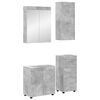 vidaXL Ensemble de mobilier de salle de bain TULUM 4 pcs Gris b&eacute;ton