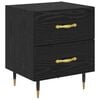 vidaXL Cabinet de chevet 2 pcs Ch&ecirc;ne noir 40 x 35 x 47,5 cm