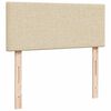 vidaXL Sommier &agrave; lattes de lit avec matelas cr&egrave;me 120x190 cm tissu