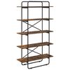 vidaXL &Eacute;tag&egrave;re 5 niveaux 100 x 35 x 175,5 cm PB Ch&ecirc;ne fum&eacute;