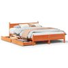 vidaXL Cadre de lit sans matelas cire marron 160x200cm bois pin massif