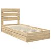 vidaXL Lit de Rangement Ch&ecirc;ne Sonoma 90 x 200 cm Bois d'ing&eacute;nierie