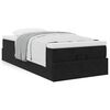 vidaXL Cadre de lit ottoman avec matelas noir 90x200 cm velours