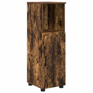 vidaXL Cabinet de salle de bain Ch&ecirc;ne fum&eacute; 30 x 35 x 95 cm