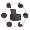 vidaXL Fauteuil inclinable Marron fonc&eacute; Tissu