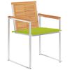 vidaXL Chaises de jardin lot de 6 avec coussins Bois de teck massif